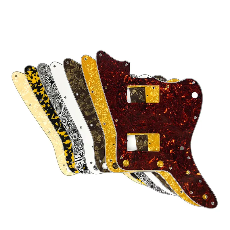 

Pleroo Customizeiont Pickguard - For MIJ Jazzmaster Guitar Pickguard With PAF Humbucker NO Upper Horn Holes Flame Pattern