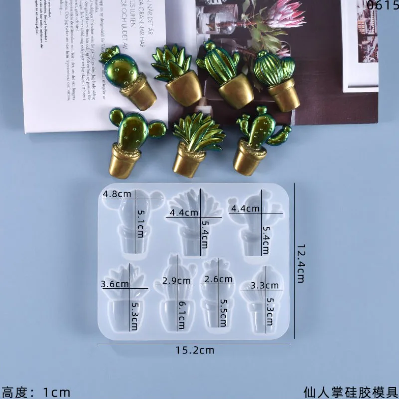 Transparent Silicone Mould Dried Flower Resin Decorative Craft DIY Cactus Mold epoxy resin molds for jewelry