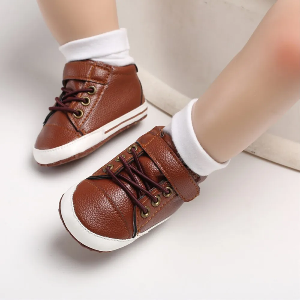 2020 Baby Summer Clothing Newborn Baby Boy Girl Soft Sole Leather Crib Shoes Solid Causal Hook 0-18M Toddler Shoes Sport Walkers