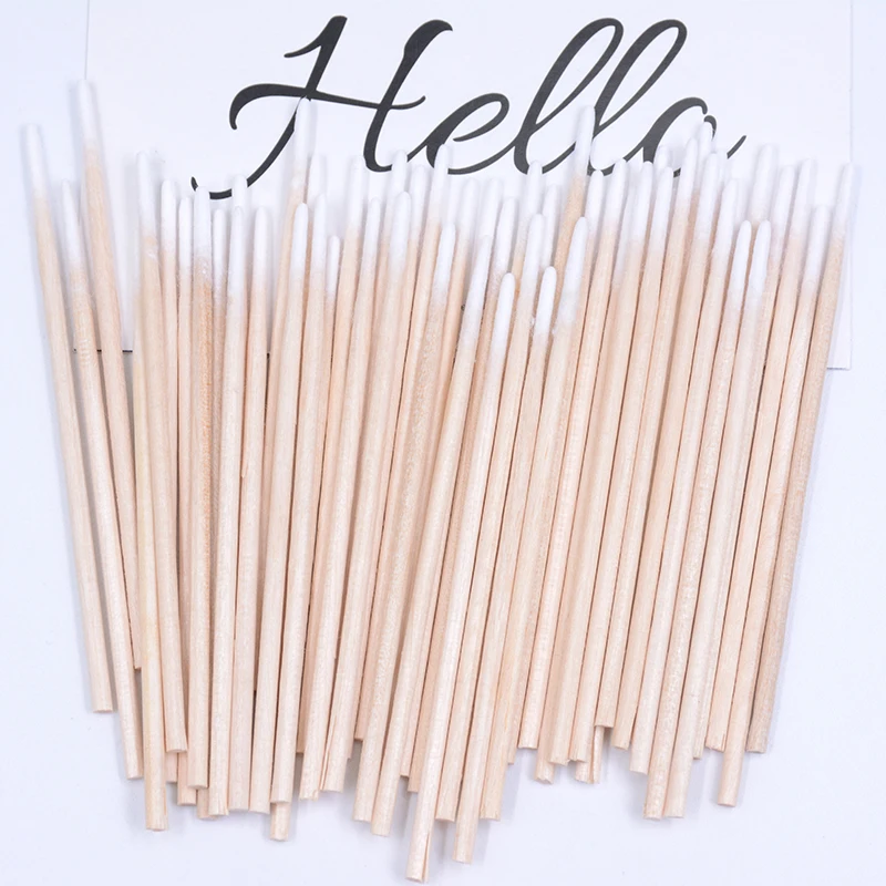 500/300/100pcs Wholesale Micro Mini Cotton Swab Eyelash Extension Glue Removing Cleaning Sticks Tattoo Makeup Tool