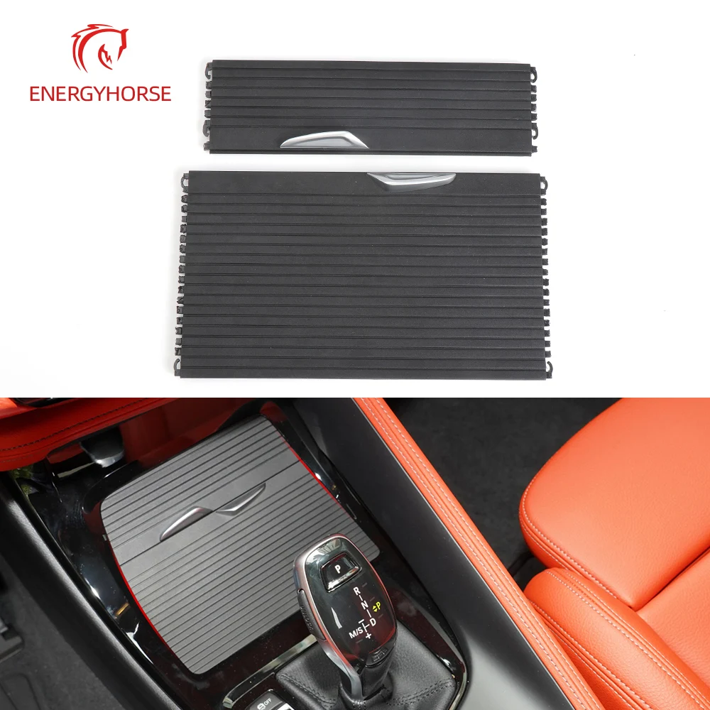 Car Center Console Drink Water Cup Holder Cover Trim Zipper 51169299529 Rolling Curtain For BMW X1 X2 F48 F49 F39