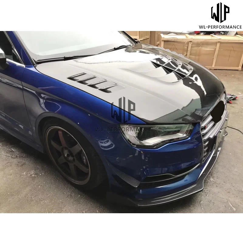 A3 S3 Rs3 High Quality Carbon Fiber Front Hood Bonnets Covers for Audi A3 S3 Rs3 Car Body Kit 13-19