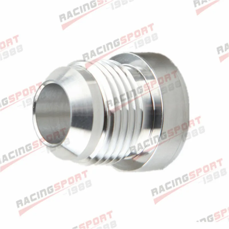 AN-10 10AN -10AN Male Aluminum Weld On Fitting Round Base Silver