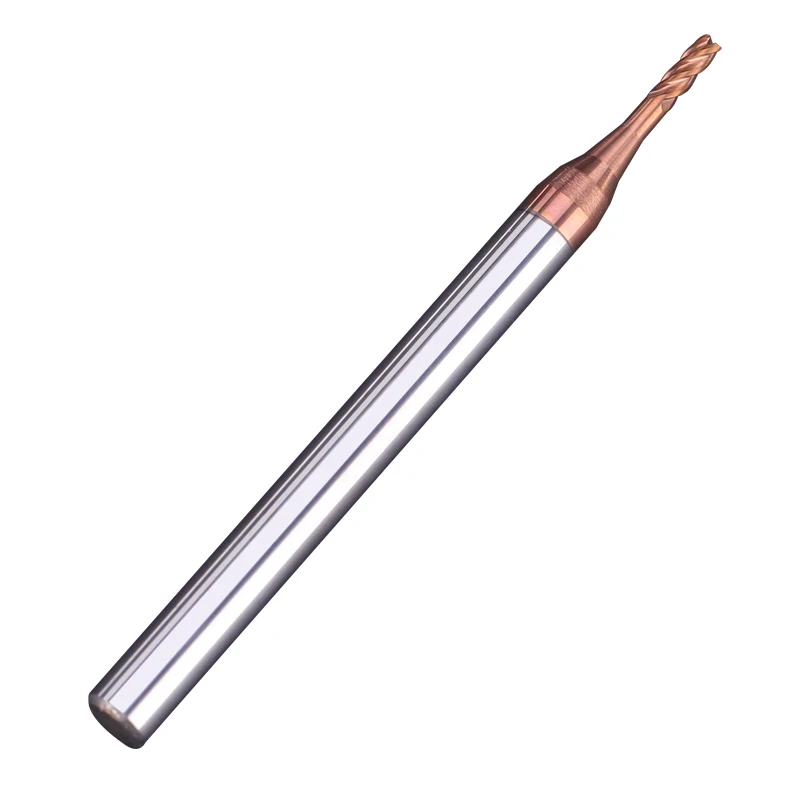 TuGe-Fresa de extremo de acero de tungsteno HRC55, d1, 1,5, 2,2, 5mm de largo, herramientas de fresado de carburo de 6 a 20mm de largo, brocas de enrutador de vástago de 4mm