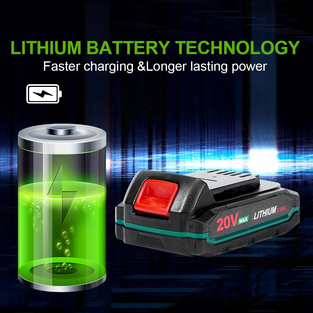 20V Battery Charger 2.0Ah 4.0Ah Rechargeable Lithium Battery Also for POSENPRO LANNERET