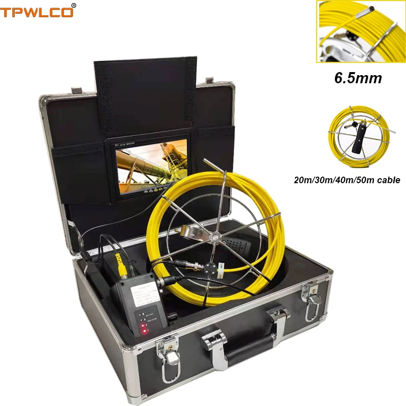 Sewer Cleaner Waterproof Camera Diameter 6.5mm The Camera Viewing Angle 65degree 20-50m Cable DVR 7