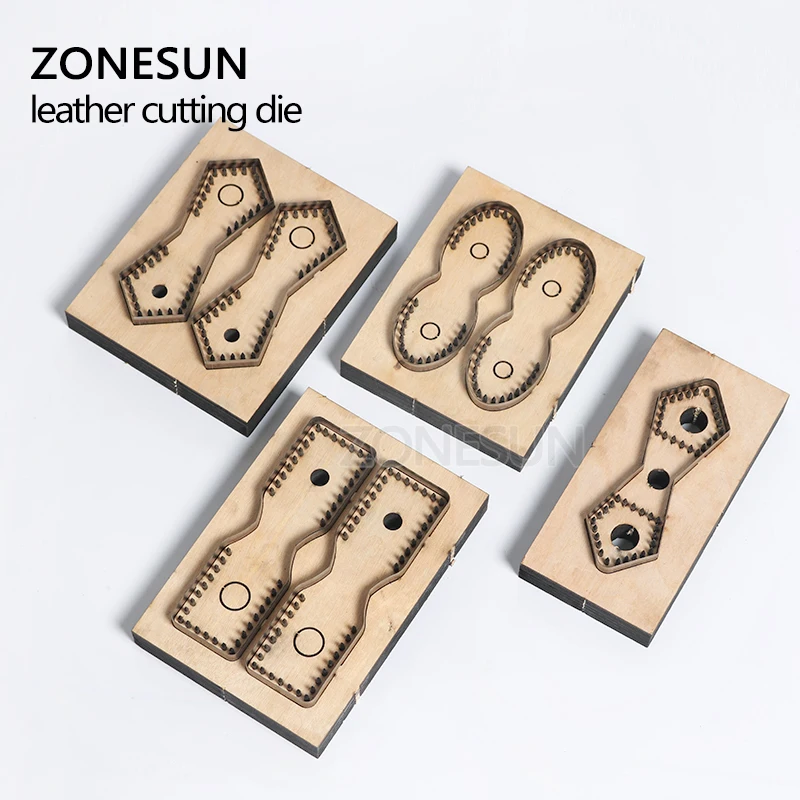 ZONESUN torebka brelok sztancowanie formy zamek uchwyt ozdobny narzędzie Die Leather Clicker Die nóż DIY prezent