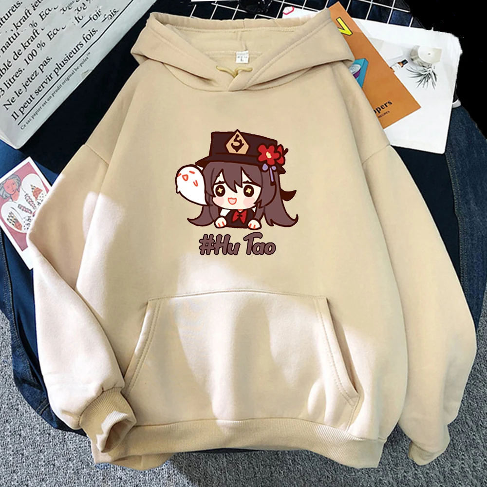 

Hoodies Game Genshin Impact Hutao Printed Kawaii Hooded Men Women Fashion Pullover Sweatshirt Harajuku Unisex Oversized Hoodie