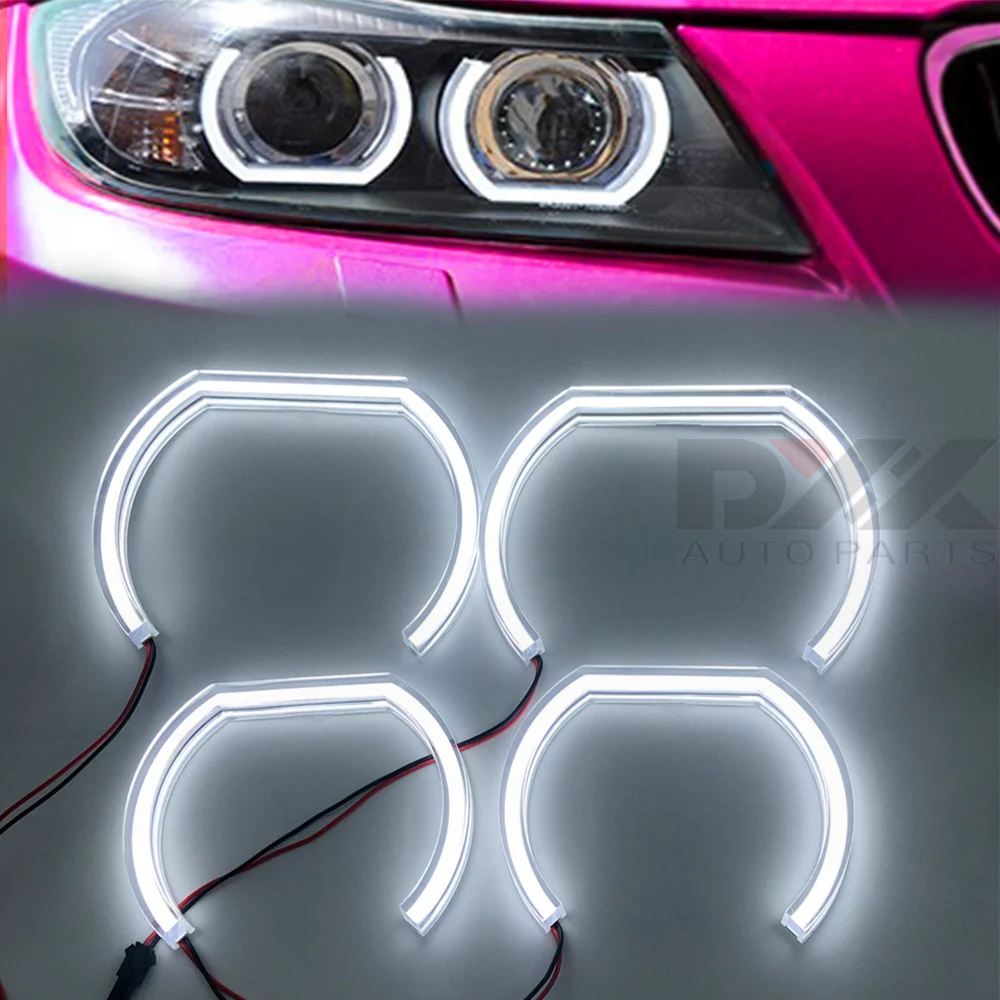 FOR BMW E53 X5(1999-2004) LED Angel Eyes Marker Halo Rings DRL White Car 3D Crystal Ring SMD2835 Highlight Chip 128x2 158x2