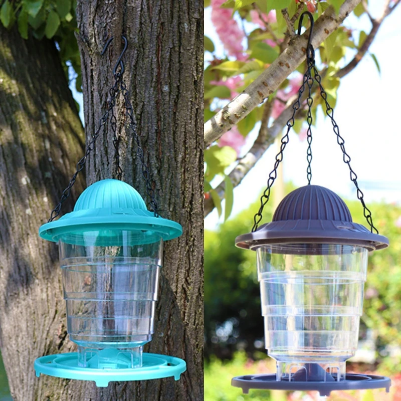 Waterproof Outdoor Bird Feeder Hanging Wild Bird Seed Holder Dispenser Millet Holder Squirrel Proof Pretty Garden Decoration