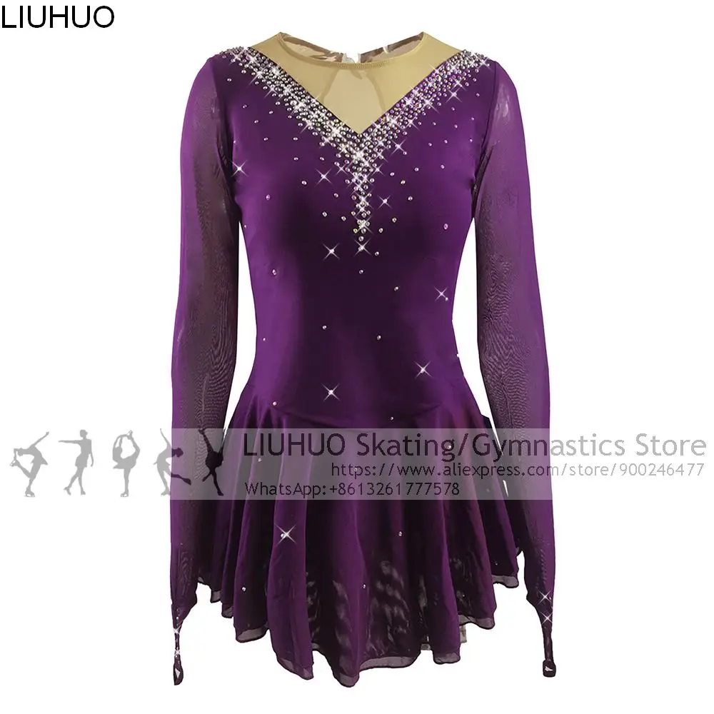

Ice Skating Dress Girls Women Competition Skating Performance Wear Teens Training Dancewear Salsa Skating Dress Figure Girls