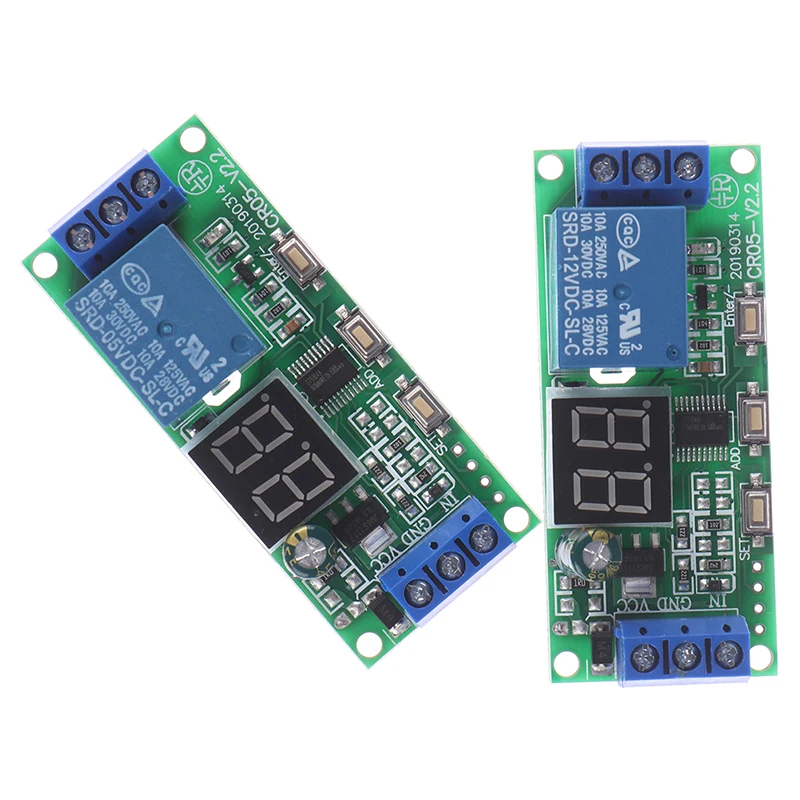 1 piezas DC 5V / 12V / 24V multifunción Digital tiempo infinito retardo interruptor temporizador módulo de relé