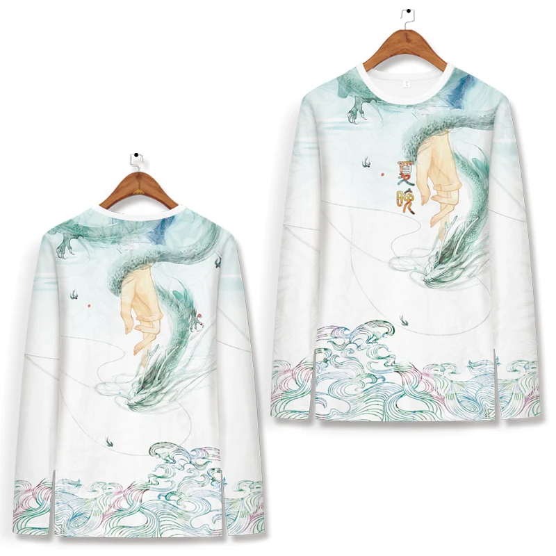 

Exquisite 3D Digital Printing Fashion Luxury Long Sleeve T Shirt Men 2022New Quality Soft Smooth Oversized Tees Camisa Masculina