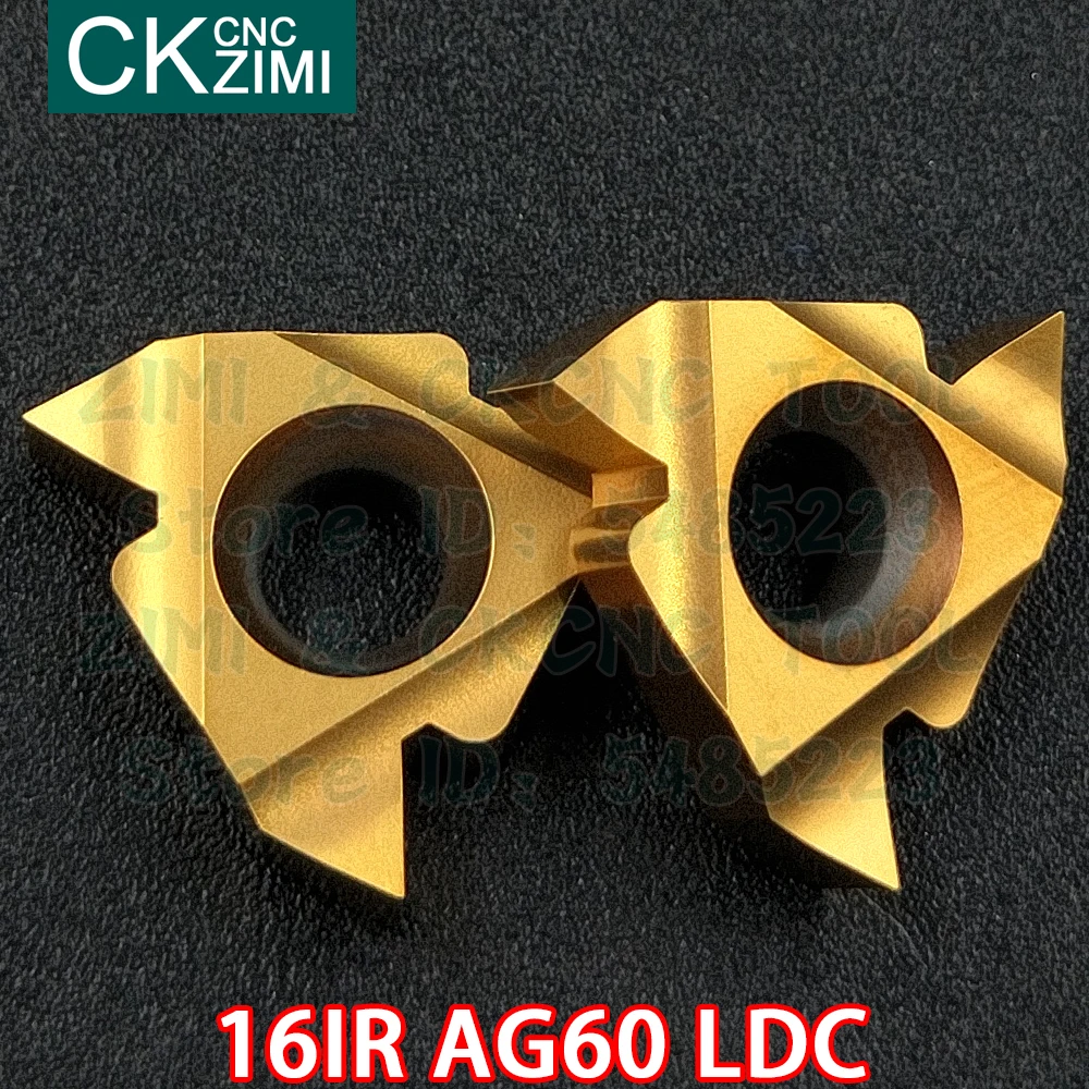 16IR AG60 LDC كربيد إدراج الخارجية الموضوع إدراج أدوات خيوط أدوات التصنيع باستخدام الحاسب الآلي مخرطة معدنية تحول أدوات القطع 16IR للصلب