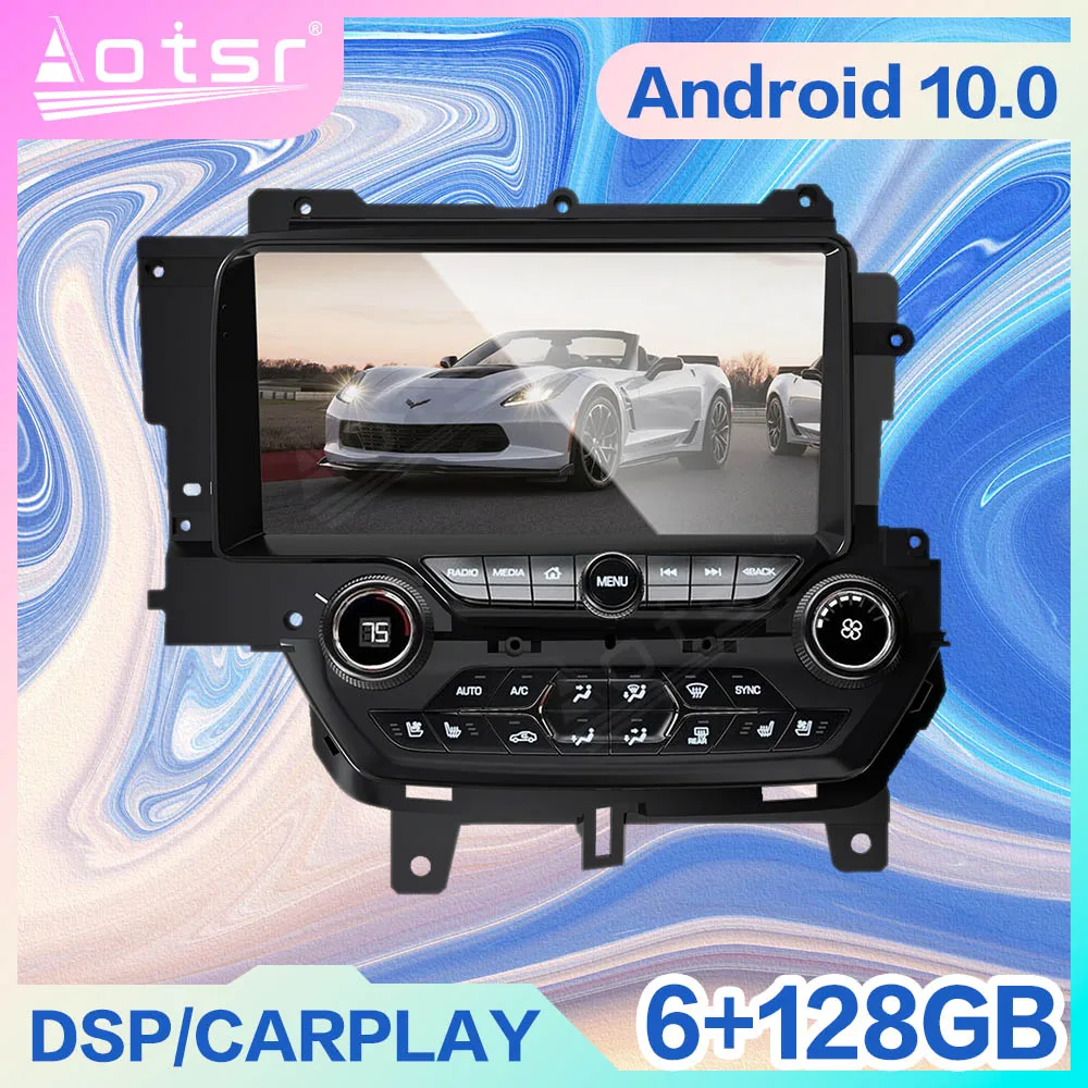 

12.3'' 128G Android 10 For Corvette C7 Stingray Z06 2014+ Car Auto Radio Multimedia Video Player Navigation Stereo GPS HeadUnit