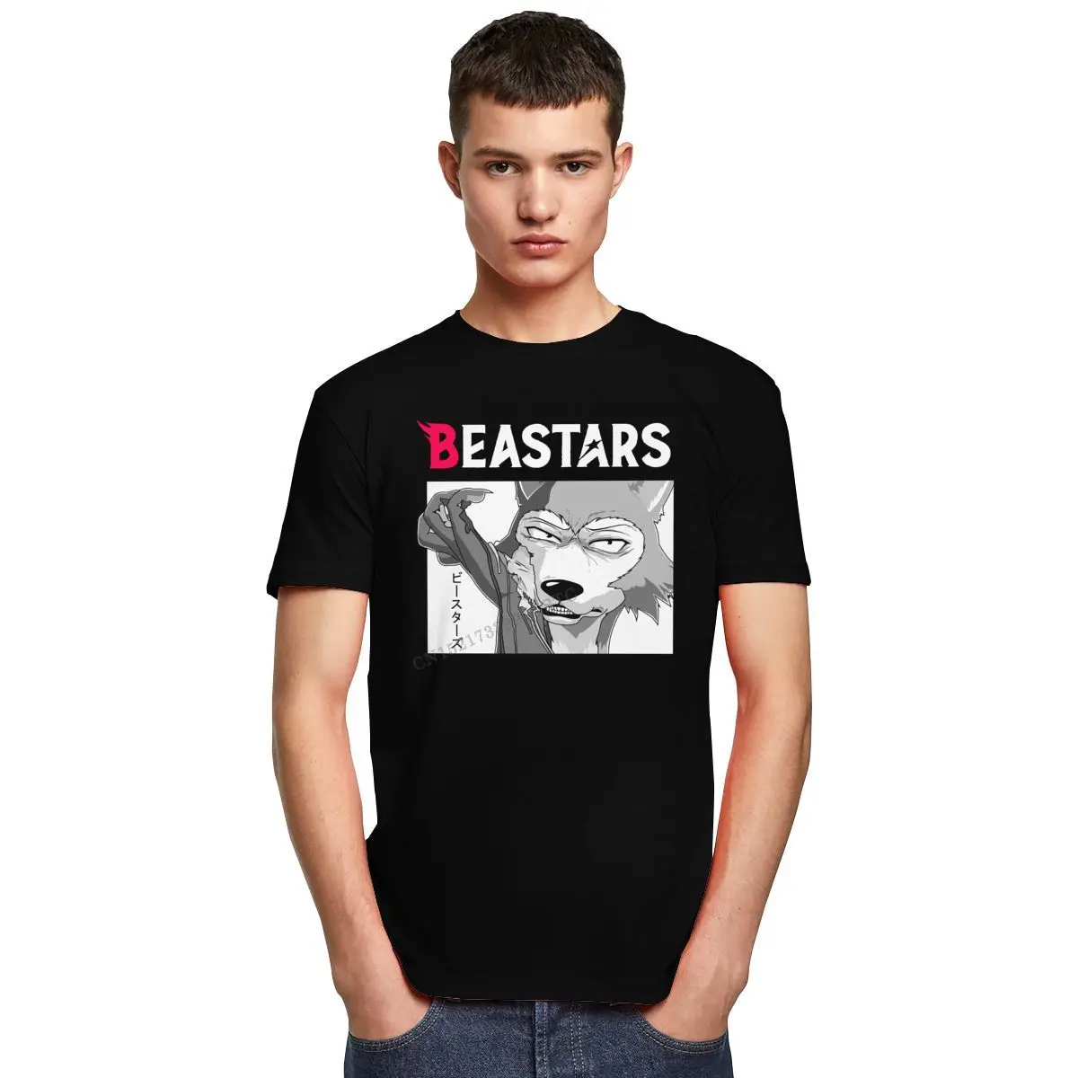 Classic Beastars T-Shirt Men Animal Wolf Anime Furry Manga Tshirts Vintage Premium Cotton Tee Camisas Hombre Casual Shirt