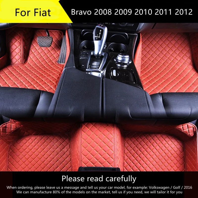 

Кожаные автомобильные коврики для Fiat Bravo 2008 2009 2010 2011 2012 автомобильные ножные колодки