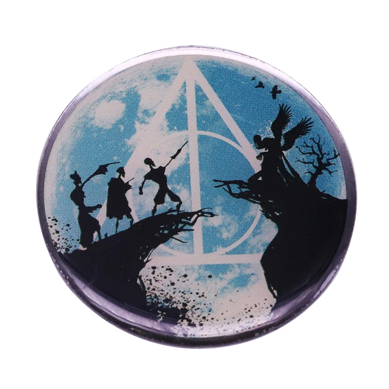 Three Brothers Tale lapel pin Deathly Hallows wizard jewelry