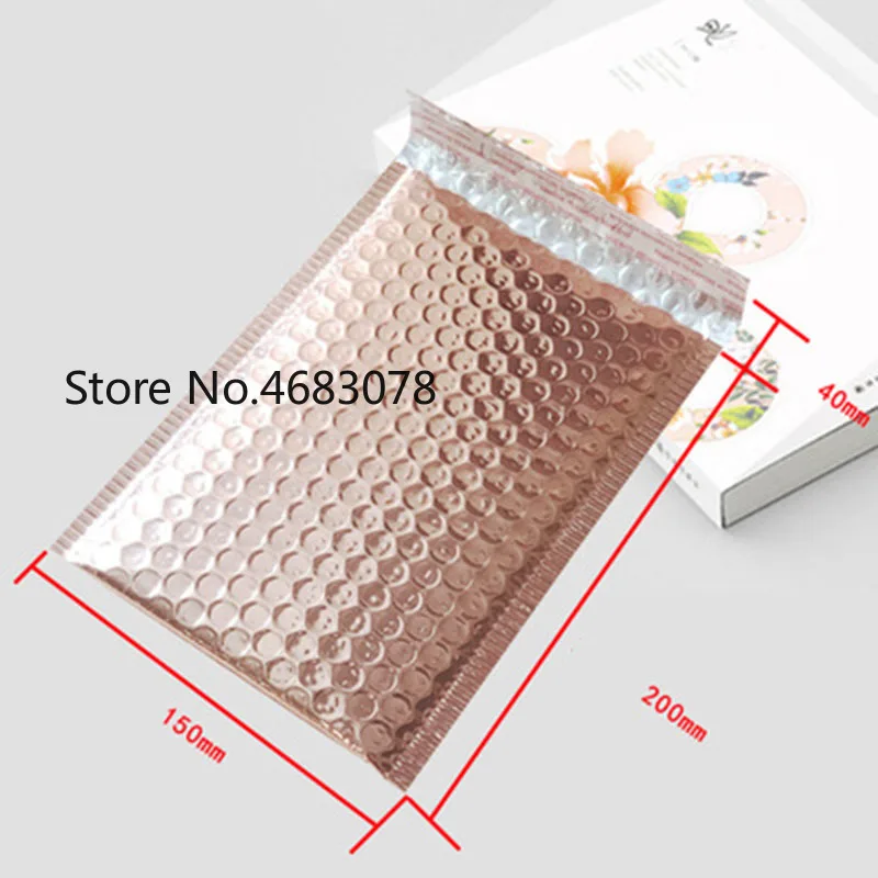 5Pc Rapidypack Speedy Mailers Laser Silver Mailing Envelope Waterproof Courier Bags Padded Bubble Envelopes Packaging Bag15*20cm