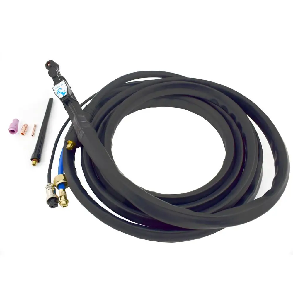 125Amps 4 Meters Flexible Air Cooled TIG Welding Machine Torch WP 9F Gas Electricity Seperated Leather Cover