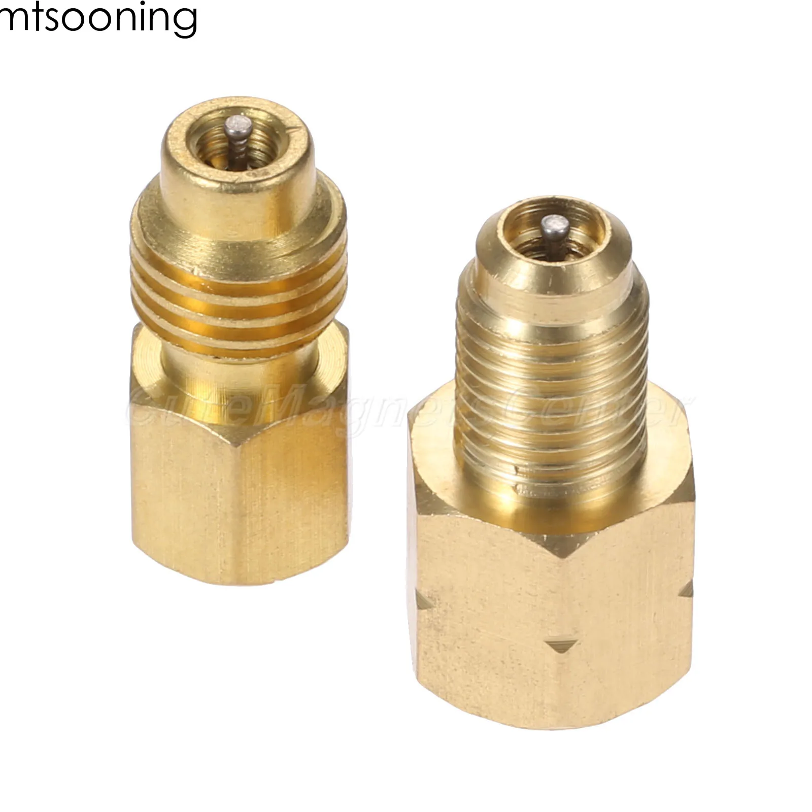 mtsooning 2pcs R1234yf Adapter w/ Valve Core 1/4