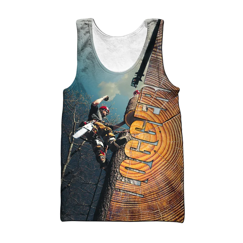 PLstar Cosmos 3DPrint  Lineman Welder Electrician Logger Harajuku Popular Funny Harajuku Streetwea Sleeve Vest Tank Top Unisex 1