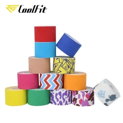 CoolFit 5M Elastic Sport Bandage Tape Knee Protector Self Adhesive Cotton Elastoplast Bandage Kinesiology Muscle Tape for Gym