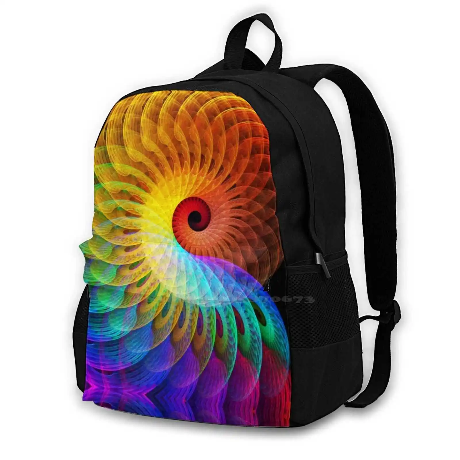 

Rainbow Magic Golden Spiral Nautilus School Bag Big Capacity Backpack Laptop The Golden Spiral The Divine Proportion The Sacred