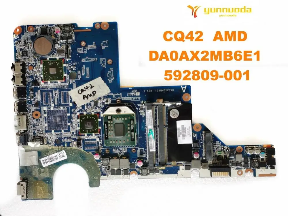 Original for HP CQ42 laptop motherboard CQ42  AMD  DA0AX2MB6E1  592809-001 tested good free shipping