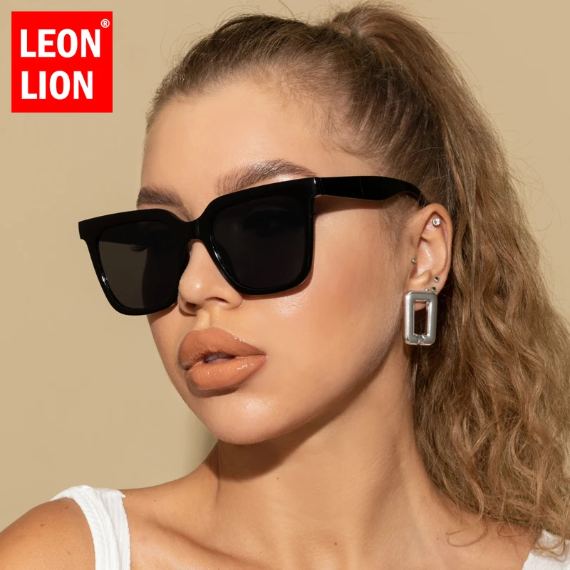 

LeonLion Square Sunglasses Women Designer Luxury Brand Eyewear Women/Men Cateye Female Sun Glasses Vintage UV400 Oculos De Sol