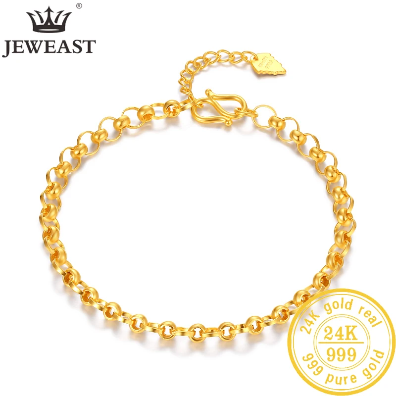 

JLZB 24K Pure Gold Bracelet Real 999 Solid Gold Bangle Upscale Beautiful Romantic Trendy Classic Jewelry Hot Sell New 2023