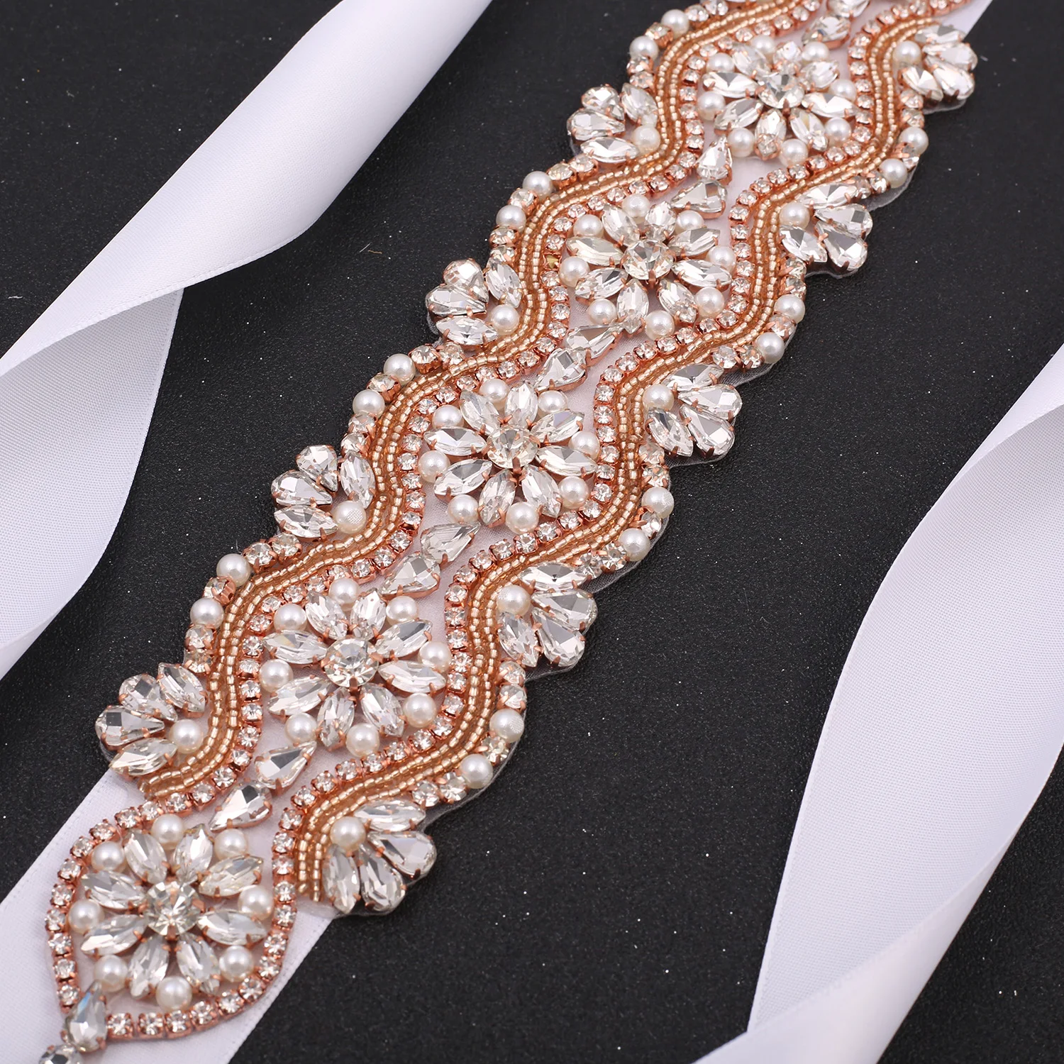 SESTHFAR Rhinestones Wedding Belt Bridal Waist Belt Woman Party Belt Jewelery Belt Bride Dress Belt Diamond Designer Belt