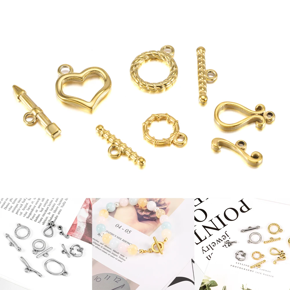 

16 Style 3Set/lot High Quality Stainless Steel OT Clasp Linker Toggle Connector For DIY Necklace Jewelry Making Accessories