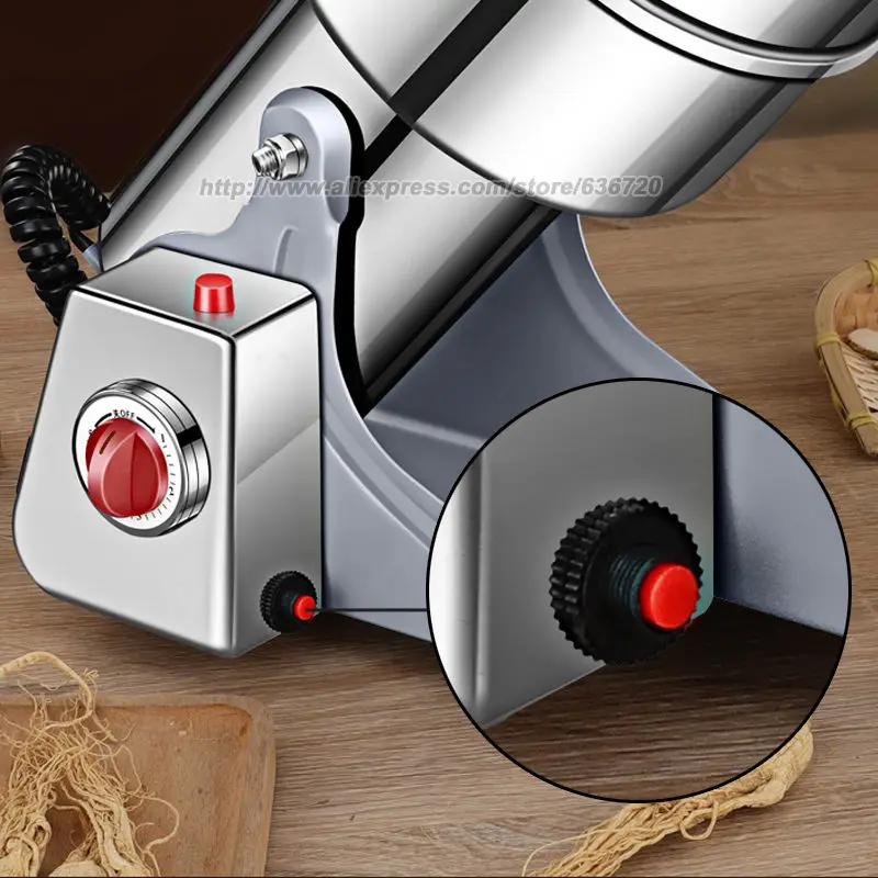 (2500 جرام نوع التأرجح) مطحنة الحبوب الكهربائية الآمنة مطحنة التوابل عالية السرعة مطحنة الأعشاب التجارية آلة المسحوق مطحنة الحبوب الجافة