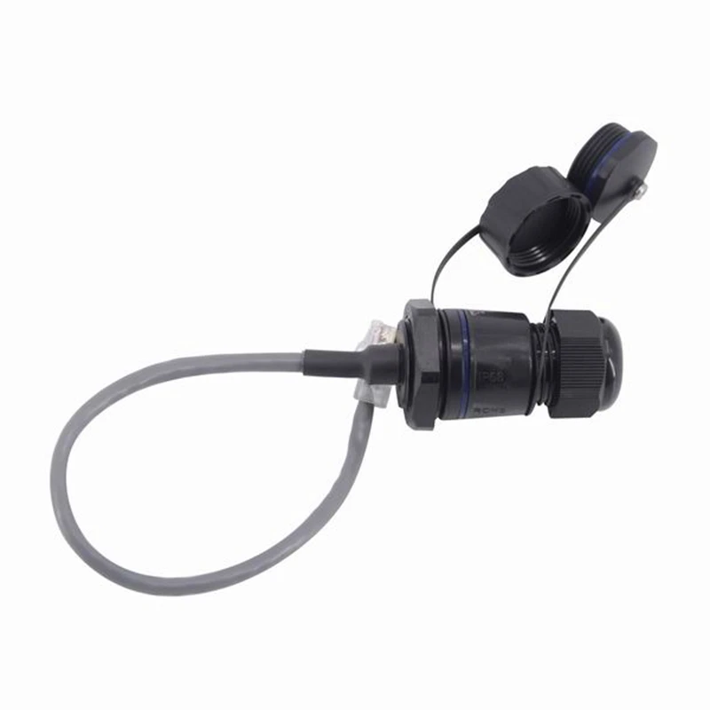 Nenhum adaptador impermeável 8p8c da extensão do cabo da rede dos ethernet do conector do lan da montagem exterior rj45 do painel de cat5e com 2 tampa