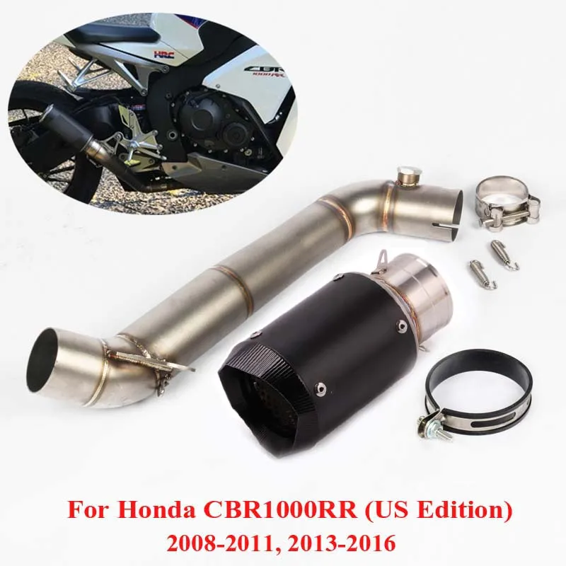 

CBR1000RR Exhaust Tube Connect Link Pipe Escape Silencer Tip Muffler for Honda CBR1000RR 2008 2009 2010 2011 2013 2014 2015 2016