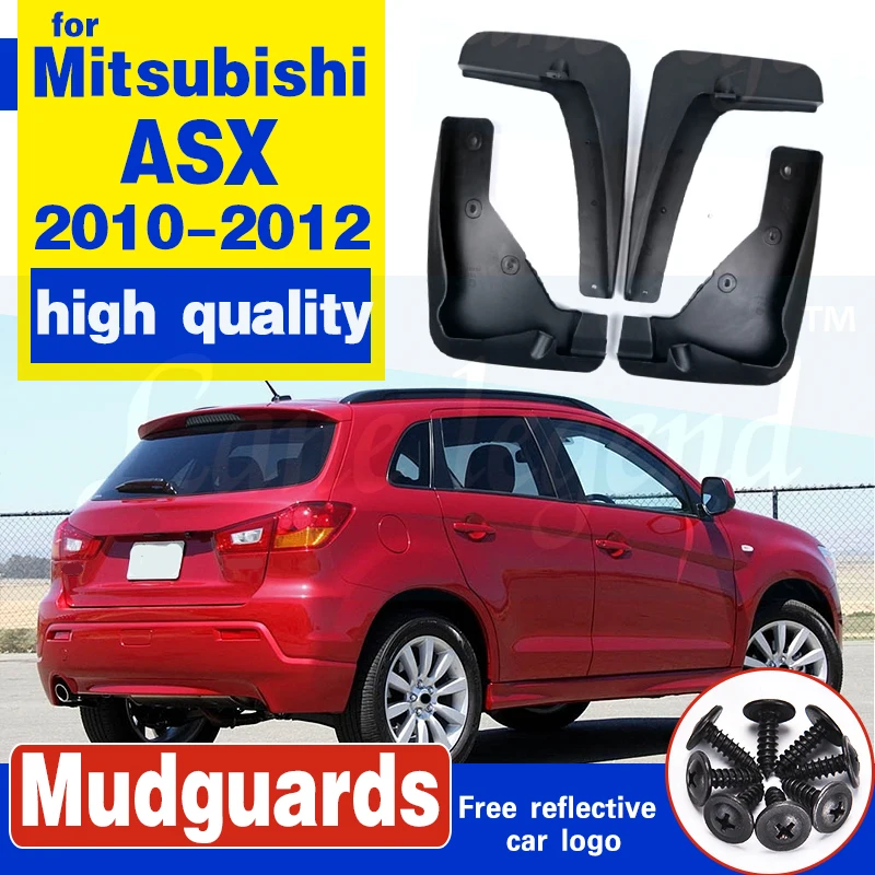 For Mitsubishi ASX 2010 2011 2012 Outlander Sport / RVR Set Molded Car Mud Flaps Mudflaps Splash Guards Mudguards Fender