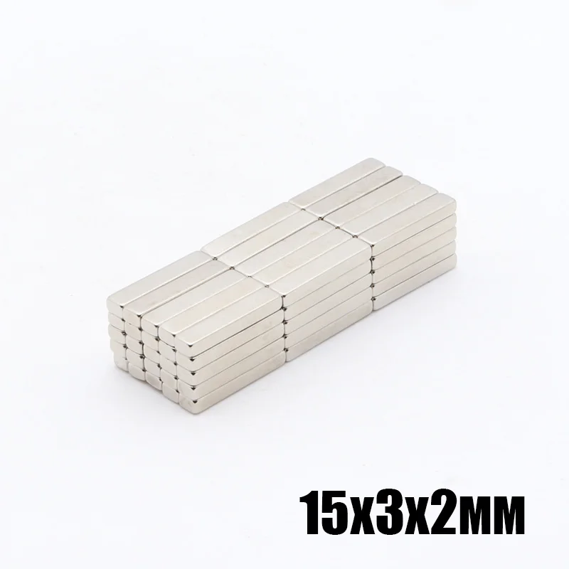 

500pcs15x3x2 mm N35 Rectangular magnet f 15x3x2 mm Super Strong Neodymium magnet 12*4*2 mm NdFeB magnet 12mm x 4mm x 2mm