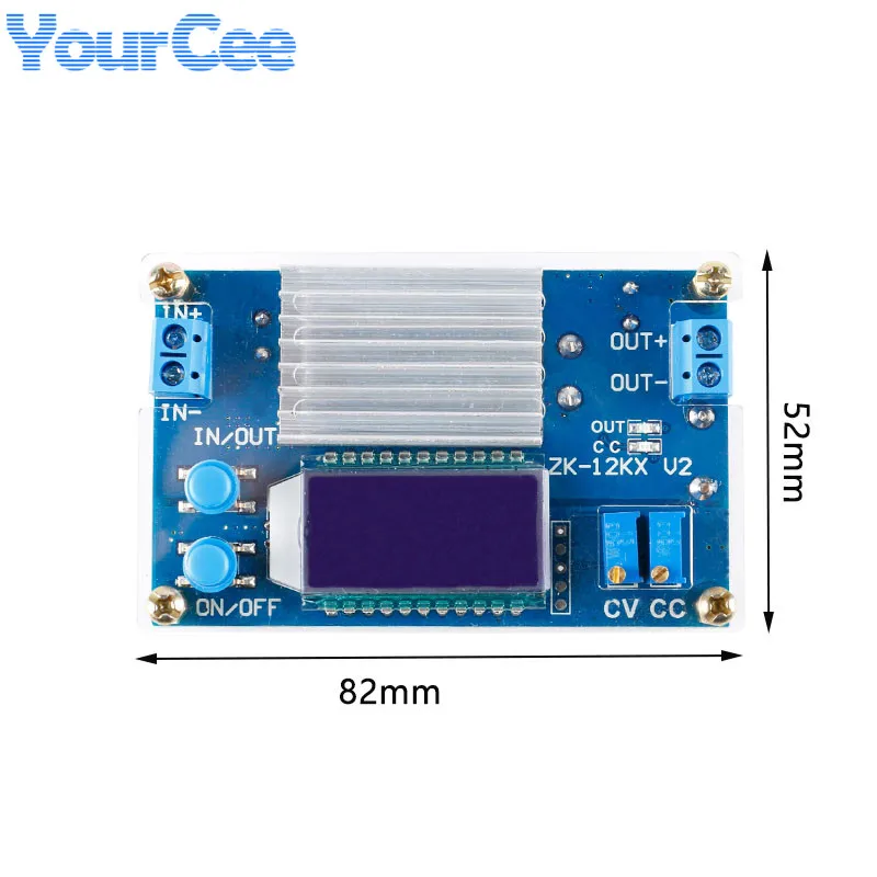 12A 160W DC-DC Adjustable Step Down Buck Power Supply Module Digital LCD Display Constant Voltage Current ZK-JVA-12KX