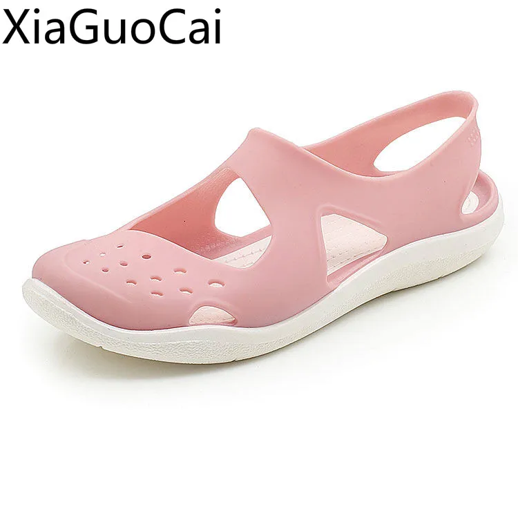 New Non-slip Soft Bottom Women Jelly Shoes Summer Ladies Flat Beach Sandals Plastic Women Summer Casual Sandals