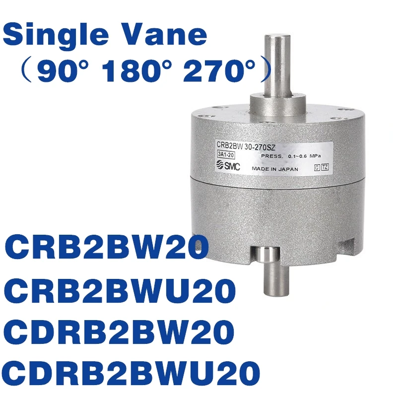 CRB2 CRB2BW20 CRB2BWU20 CDRB2BW20 CDRB2BWU20 -90SZ -180SZ -270SZ Single Blade Vane Rotary Cylinder Swinging Pneumatic Actuator