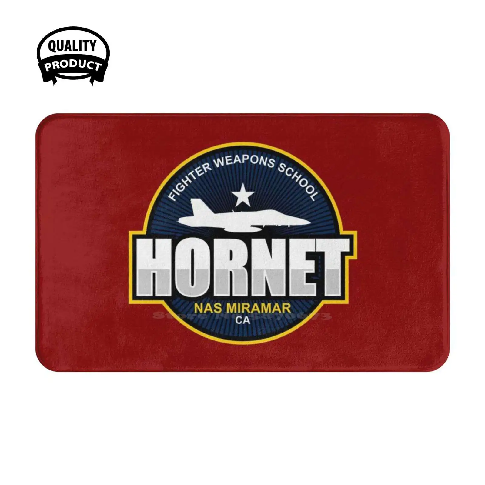 F / A - 18 Hornet - Fighter Weapons School Patch Soft Cushion Home Carpet Door Mat Car Rug F18 Hornet F 18 Hornet Fa18 Hornet