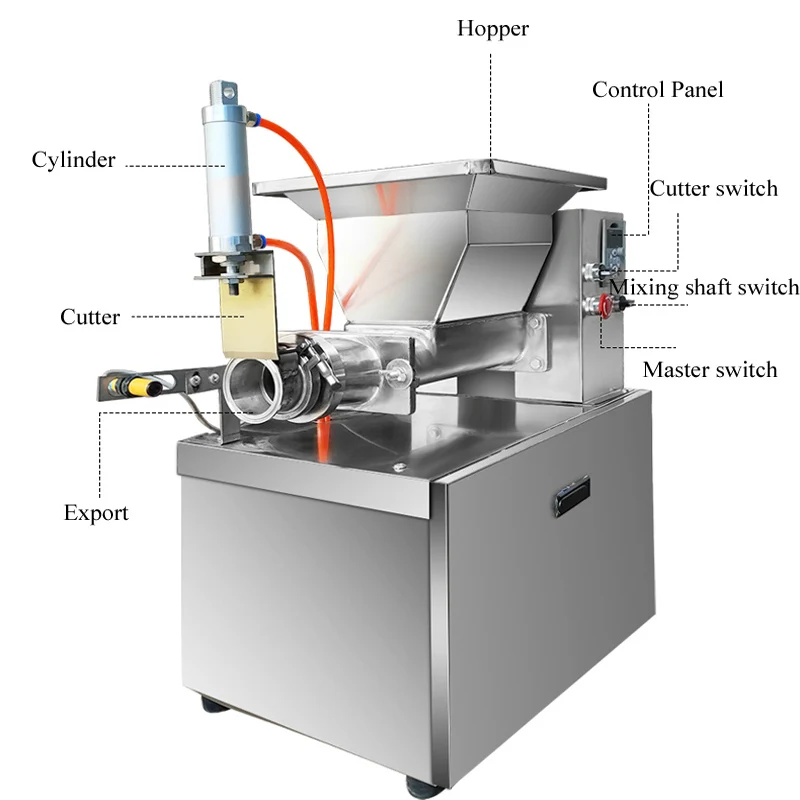 반죽 차단 분할 기계, 반죽 분배기 기계, 피자 빵 반죽, 라운더 반죽 커터 기계