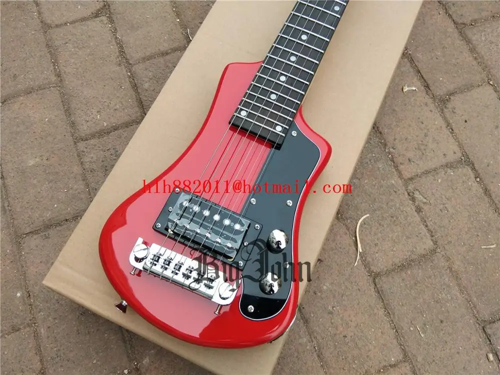 Mini Blue or Red Children Electric Guitar,Mahogany Body, Maple Neck, Rosewood Fingerboard, Chrome Hardware with Bag, BJ-374