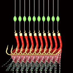 1Pack Sabiki Rigs Zoutwater Kunstmatige Vissen Lokt Lichtgevende Zee Aas Makreel Pesca Pakken Vissenleer String Haken Veer Haak