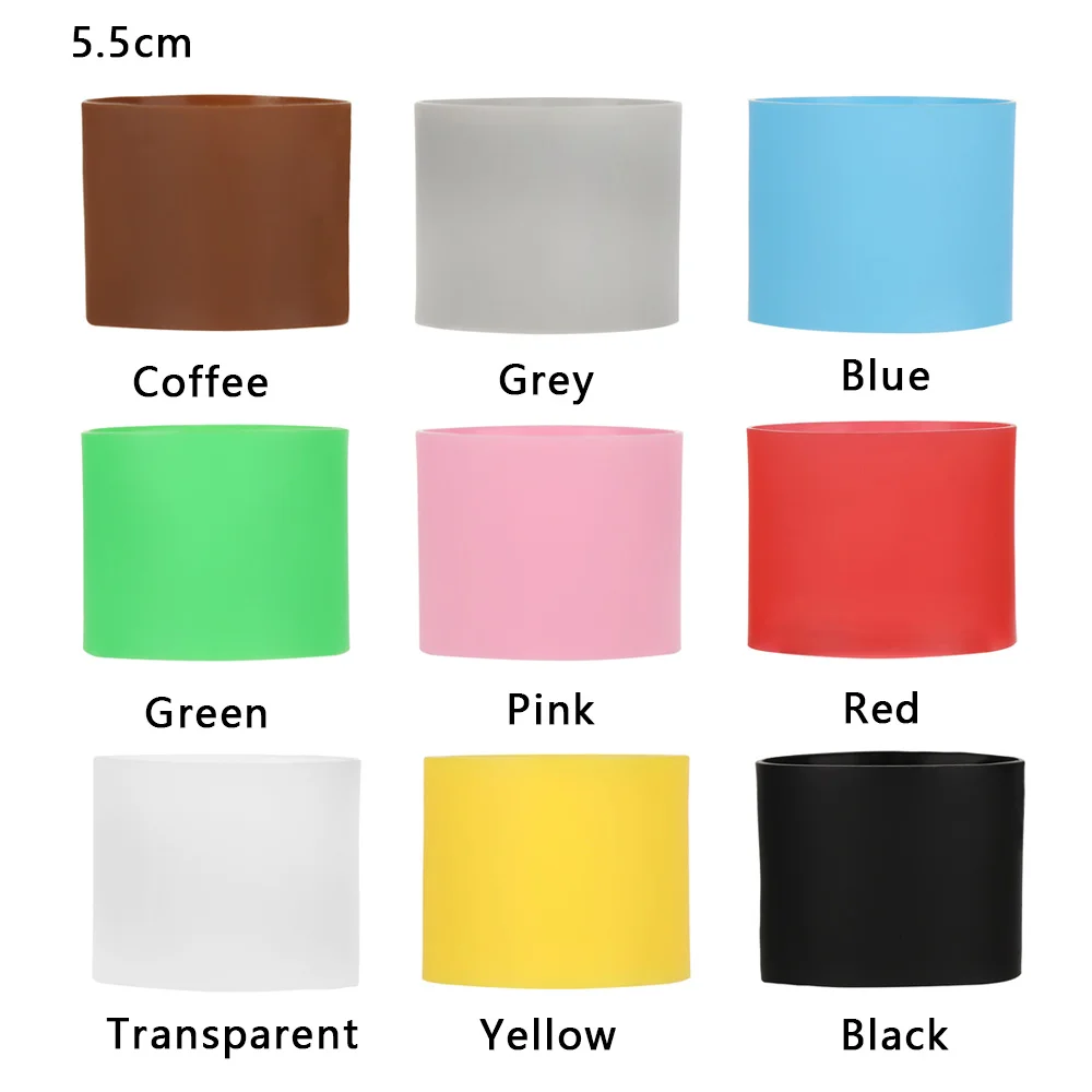 Silicone Cup Sleeve Heat Insulation Bottle Sleeves Non-slip Mug Sleeve Glass Bottle Cover For Mugs Ceramic Coffee Cups Wraps