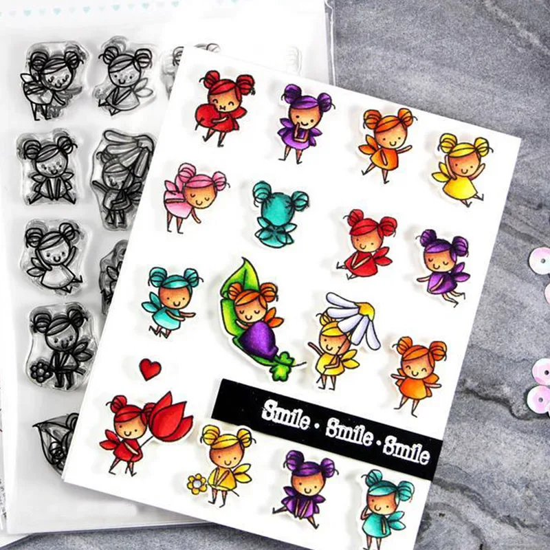 4*6 inch Clear Silicone Stamps Little Girls Boys Emotional Friends Mermaids Unicorn Have A Happy Day Mixed Style Stamps 2020 New