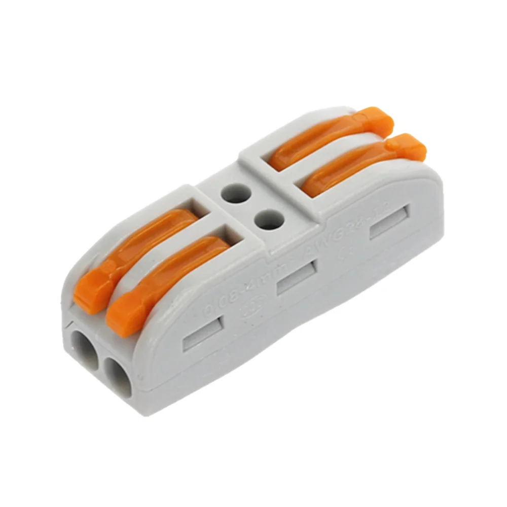 

10Pcs SPL-2 Wiring Cable Connector 32A/250V Conductor Terminal Block Threader Splitter 0.08-2.5mm