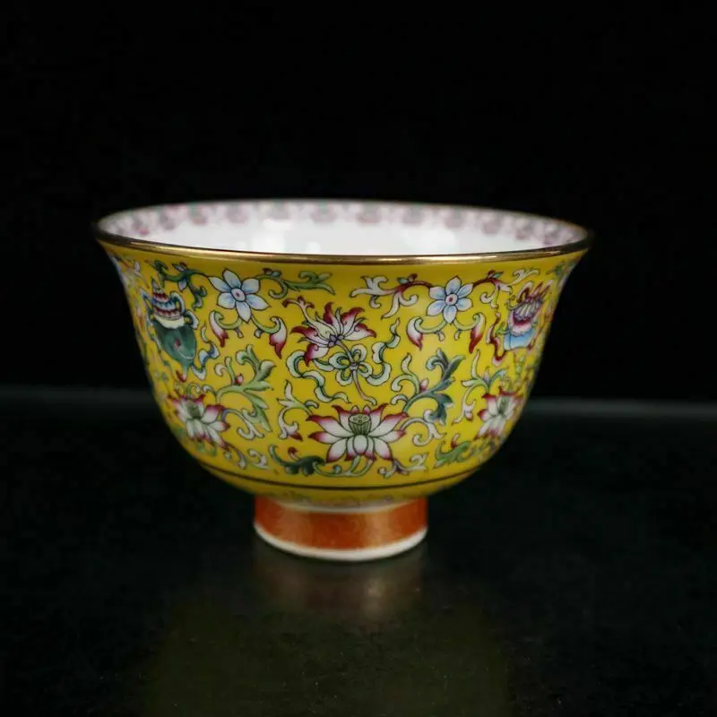 

Chinese Old Porcelain Gold and Pastel Bowl With Pattern Of Eight Treasures For kitchen