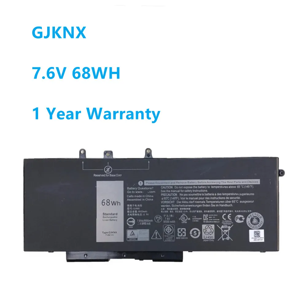 Новый аккумулятор для ноутбука GJKNX для Dell Latitude 15 3520 E5480 5480 5580 3520 GJKNX GD1JP 7,6 V 68WH GJKNX